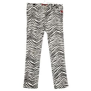 Vintage Y2K TRIPP NYC Zebra Print Low Rise Emo Grunge Rave Rocker Jeans SIZE 11
